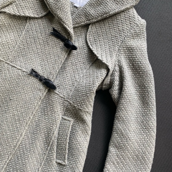 Jessica Simpson Hooded Textured Wool Coat - L - Picture 4 of 16